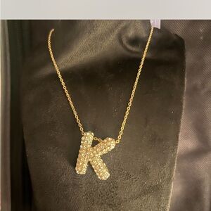 Gold Initial 'K' Necklace